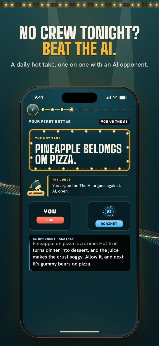 Screenshot from the Argue App Store listing